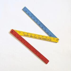 Colorful Vintage Folding Ruler Yardstick - Wolfschmidt Vodka Advertising